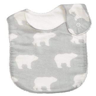 Grey polar bear bib