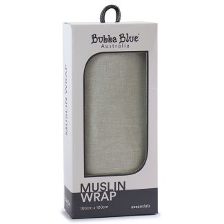 Bubba Blue Grey Muslin Wrap