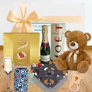 Little Luxe Premium New Baby Gift Hamper - Celebrate the arrival of a beautiful baby boy