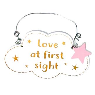 Love at First Sight Cloud baby girl plaques