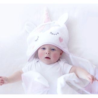 Bubba Blue Unicorn Baby Hooded Towel
