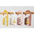 Hanging wardrobe organisers for baby clothes by size