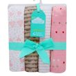 Hearts Baby Flannel Wraps – baby girl swaddle set